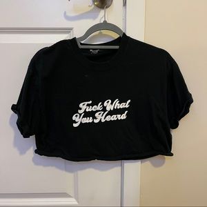 Black Cropped T-Shirt